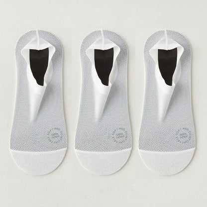 🔥 3-Pair Invisible Grip Socks Pack 🧦 – Breathable Low-Cut Anti-Slip Sweat-Absorbing Design