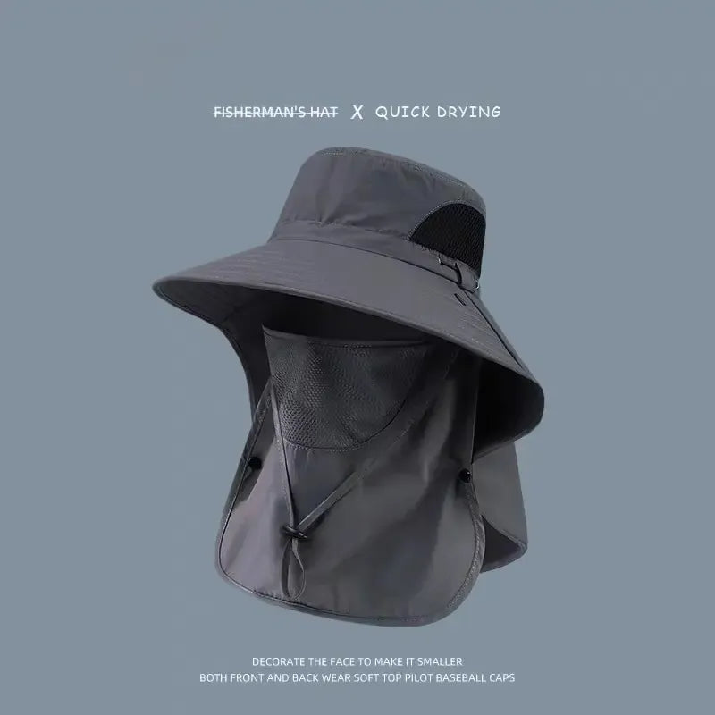 🎁Spring/Summer Fisherman's Hat Detachable Outdoor Fishing Face Covering Neck Protection