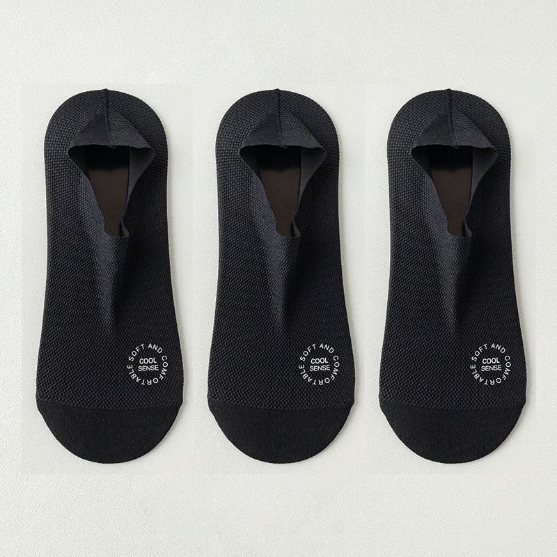 🔥 3-Pair Invisible Grip Socks Pack 🧦 – Breathable Low-Cut Anti-Slip Sweat-Absorbing Design