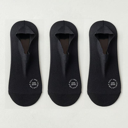 🔥 3-Pair Invisible Grip Socks Pack 🧦 – Breathable Low-Cut Anti-Slip Sweat-Absorbing Design