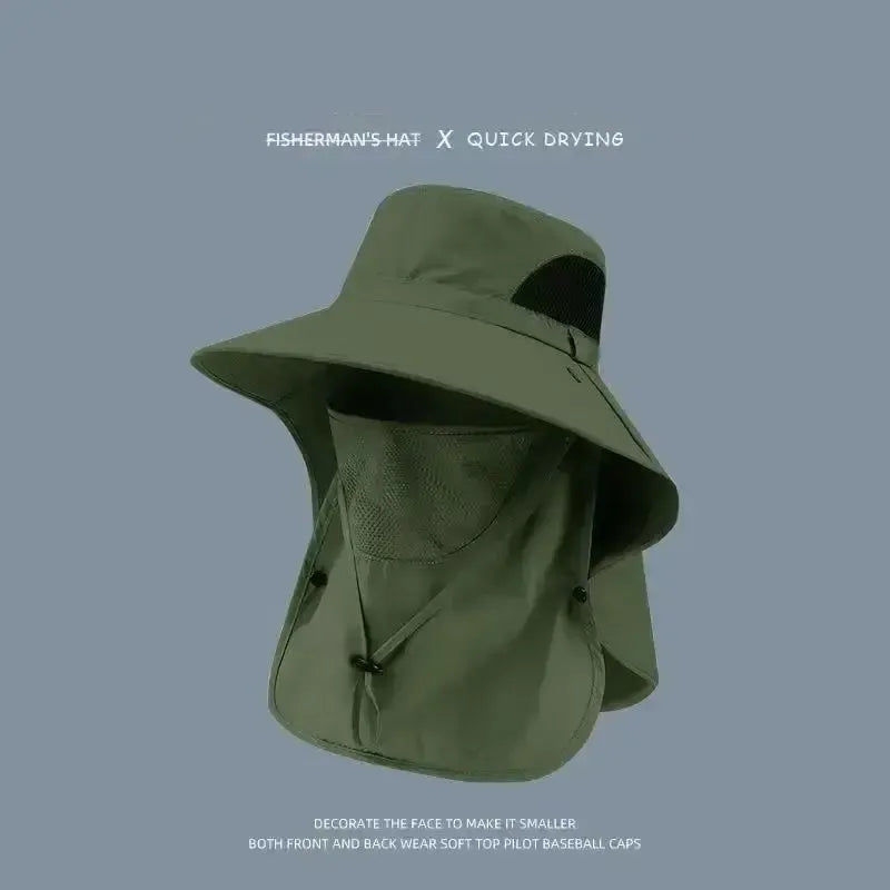 🎁Spring/Summer Fisherman's Hat Detachable Outdoor Fishing Face Covering Neck Protection