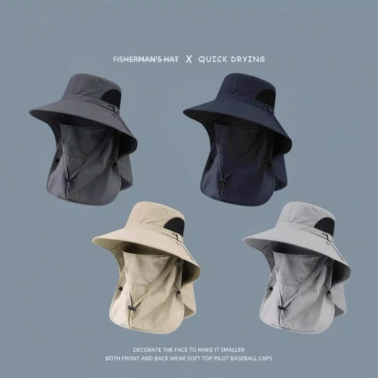 🎁Spring/Summer Fisherman's Hat Detachable Outdoor Fishing Face Covering Neck Protection