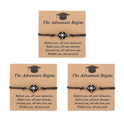 Graduation Compass Bracelet for Class of 2026 – Inspirational Gift for Her Him, High School College 8th Grade Graduate, Stainless Steel with Heartfelt Card & Graduation Cap Box