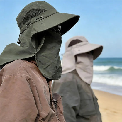 🎁Spring/Summer Fisherman's Hat Detachable Outdoor Fishing Face Covering Neck Protection