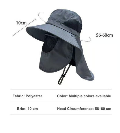 🎁Spring/Summer Fisherman's Hat Detachable Outdoor Fishing Face Covering Neck Protection
