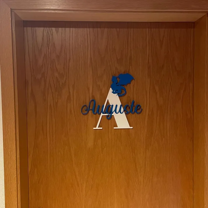 Personalized Monogram Bedroom Door Decoration Name Sign | CWBaby424
