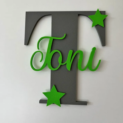 Personalized Monogram Bedroom Door Decoration Name Sign | CWBaby424