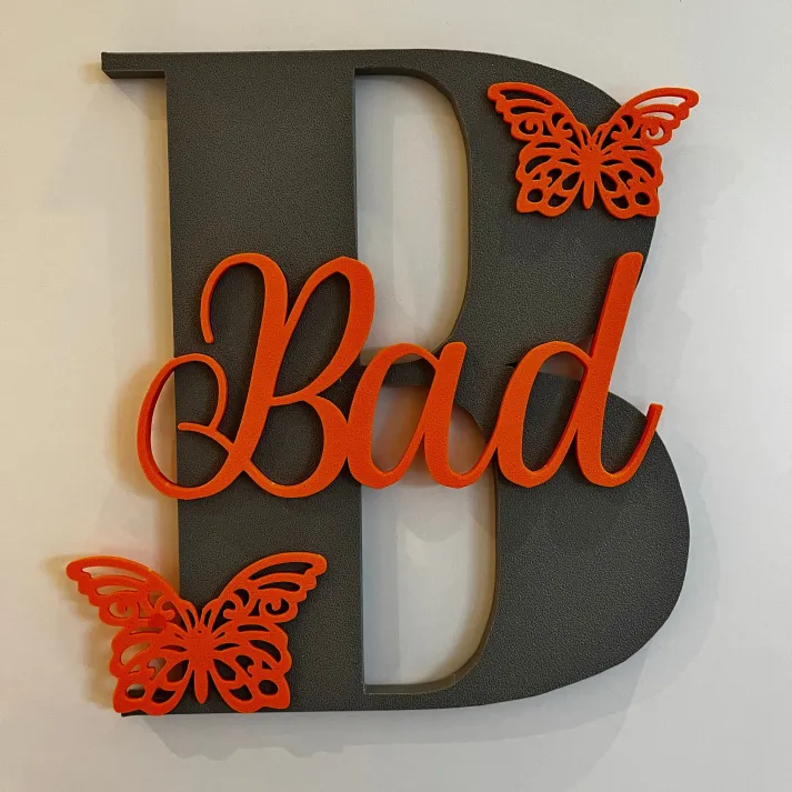 Personalized Monogram Bedroom Door Decoration Name Sign | CWBaby424