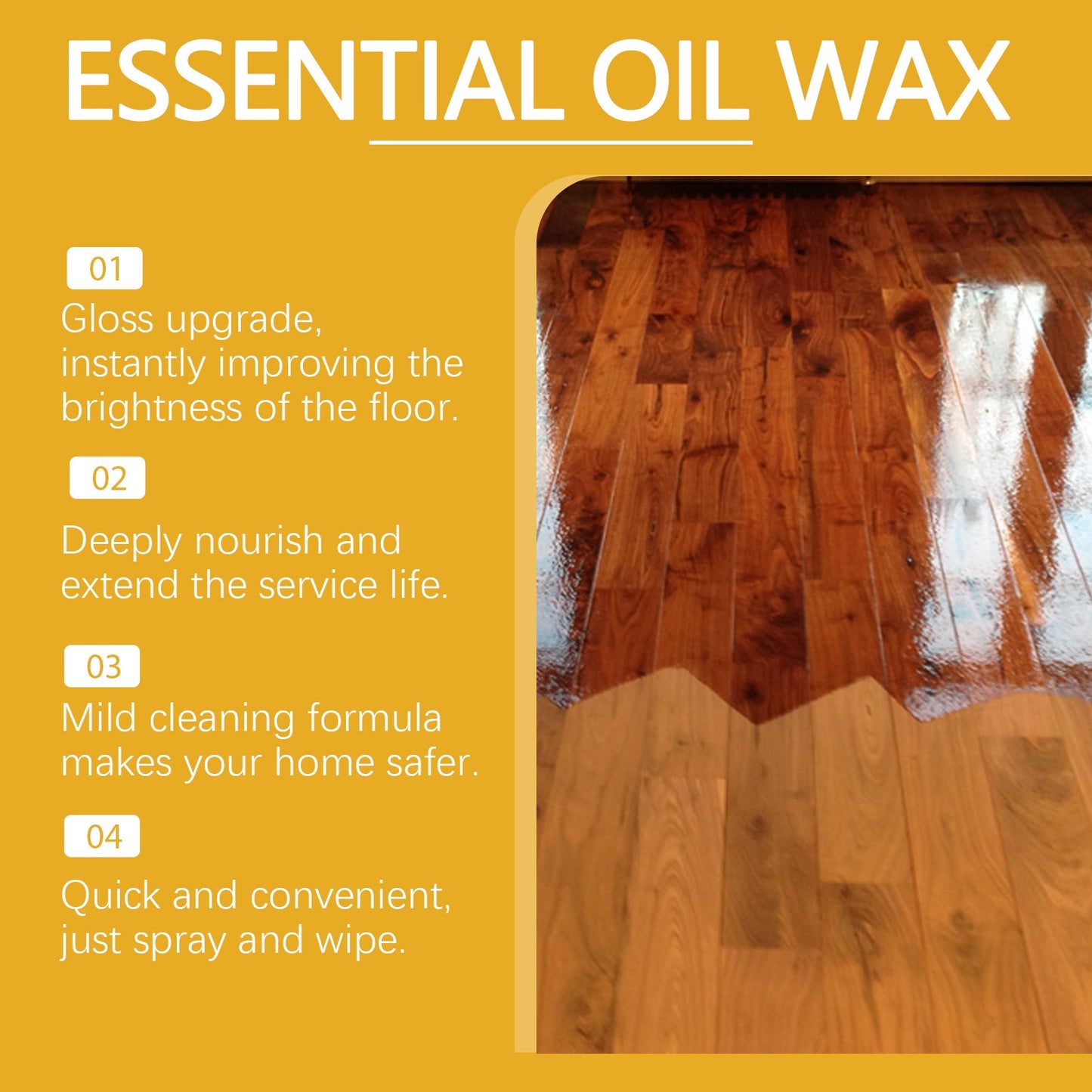 Micro-Molecularized Natural Beeswax Floor Polish Spray (120ml)