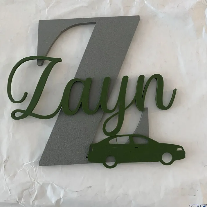 Personalized Monogram Bedroom Door Decoration Name Sign | CWBaby424