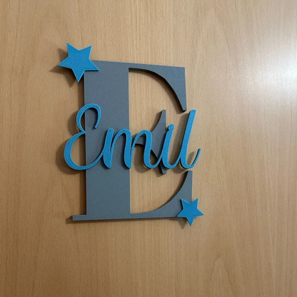 Personalized Monogram Bedroom Door Decoration Name Sign | CWBaby424