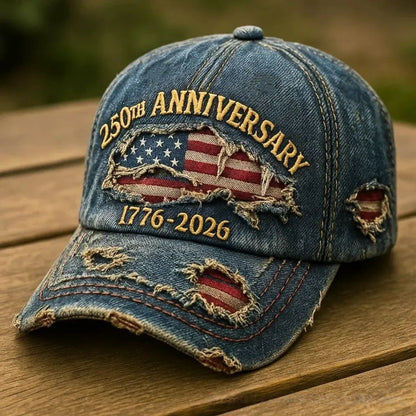 USA 250th Anniversary Baseball Cap — 3D Digital Print, Sun-Shading & UV Protection