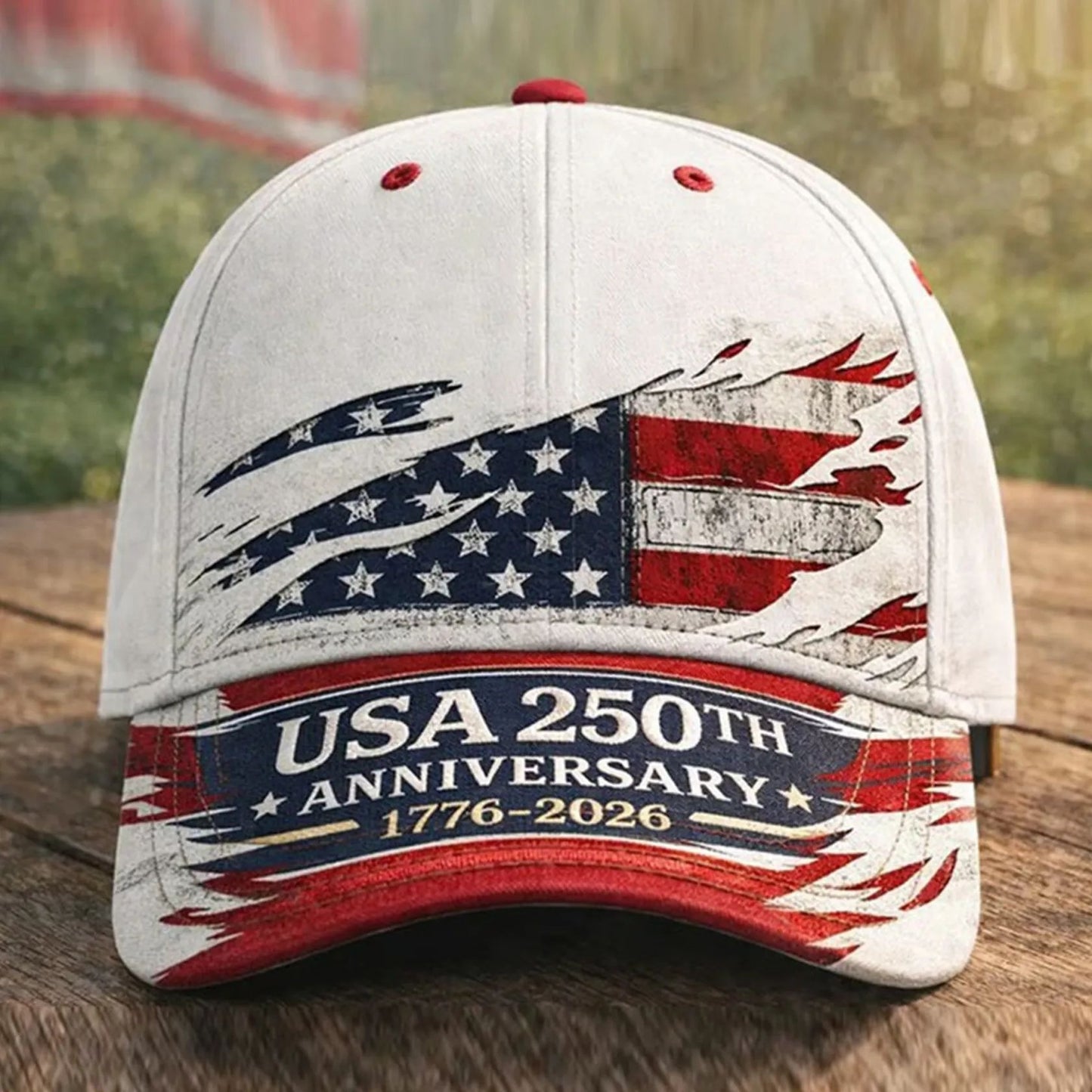 USA 250th Anniversary Baseball Cap — 3D Digital Print, Sun-Shading & UV Protection