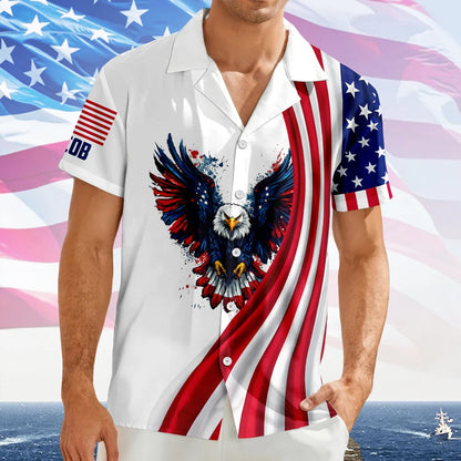 Custom Name American Pride Patriotic 250th Anniversary Eagle Hawaii Shirt