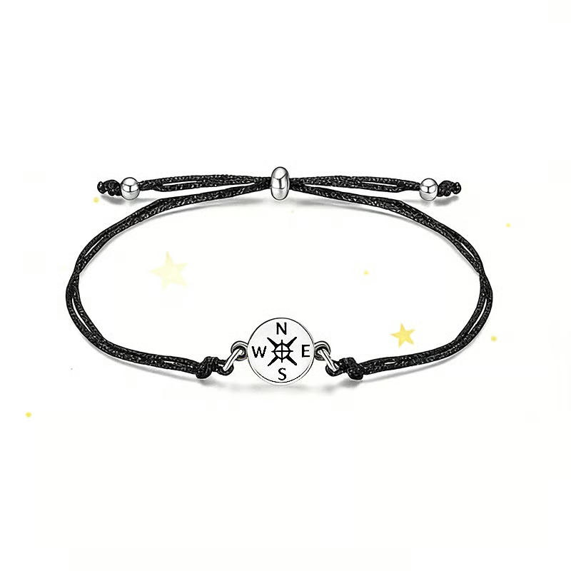 Graduation Compass Bracelet for Class of 2026 – Inspirational Gift for Her Him, High School College 8th Grade Graduate, Stainless Steel with Heartfelt Card & Graduation Cap Box