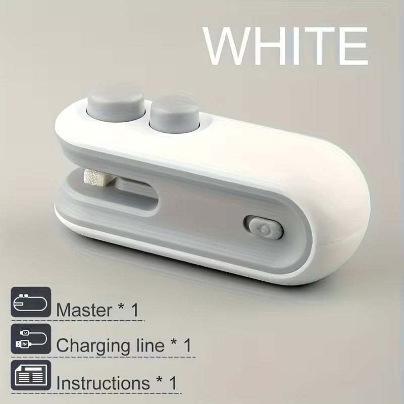 ✨ 2-in-1 Rechargeable Mini Bag Sealer & Cutter | Magnetic Handheld Heat Sealer for Food Storage