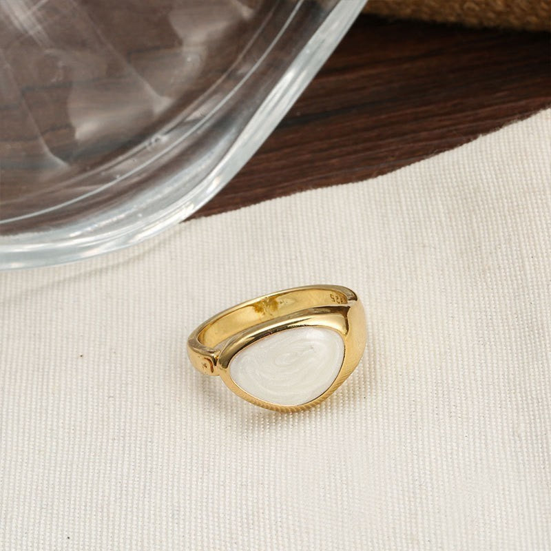 Vibrant Enamel Ring - Colorful Stackable Band for Women