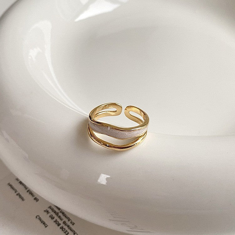 Vibrant Enamel Ring - Colorful Stackable Band for Women