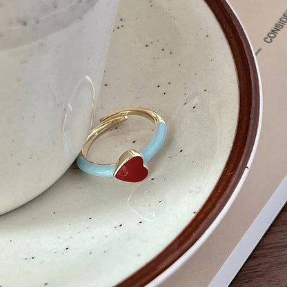 Vibrant Enamel Ring - Colorful Stackable Band for Women