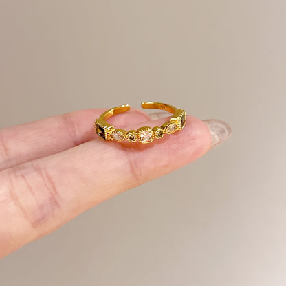 Vibrant Enamel Ring - Colorful Stackable Band for Women